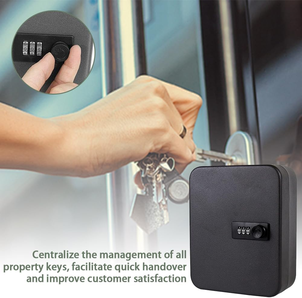 20 Key Storage Cabinet,Wall Mounted Key Cabinet,Bin with Combination Lock,Security Storage Box,Key Organizer,For Home,Office,Key Storage image number 5