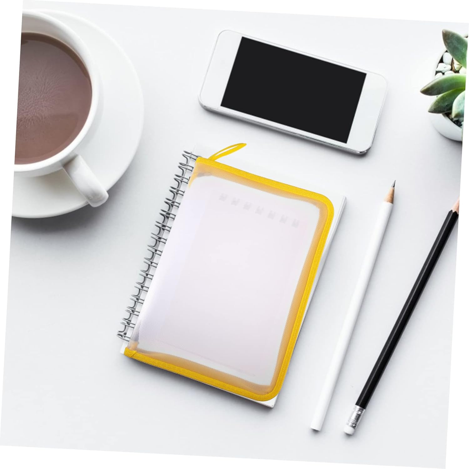 Uonlytech Zipper Document Bag File Folder Office File Folder Document Organizer Holder for Meeting Travel Made of Pp Material Visibility for Easy Organization image number 4