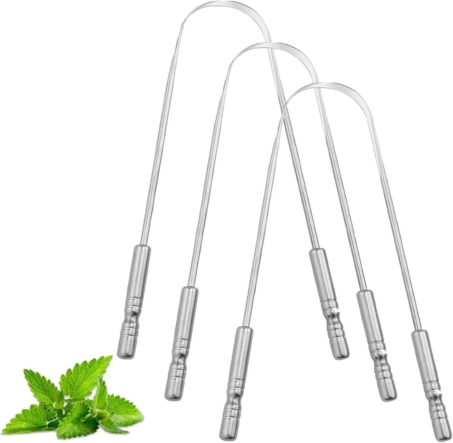3 Pack Tongue Scraper for Adults Stainless Steel Tongue Cleaner Metal Scrubber Reduce Bad Breath Tongue Scrubber Tongue Cleaner for Oral Care & Hygiene image number 4