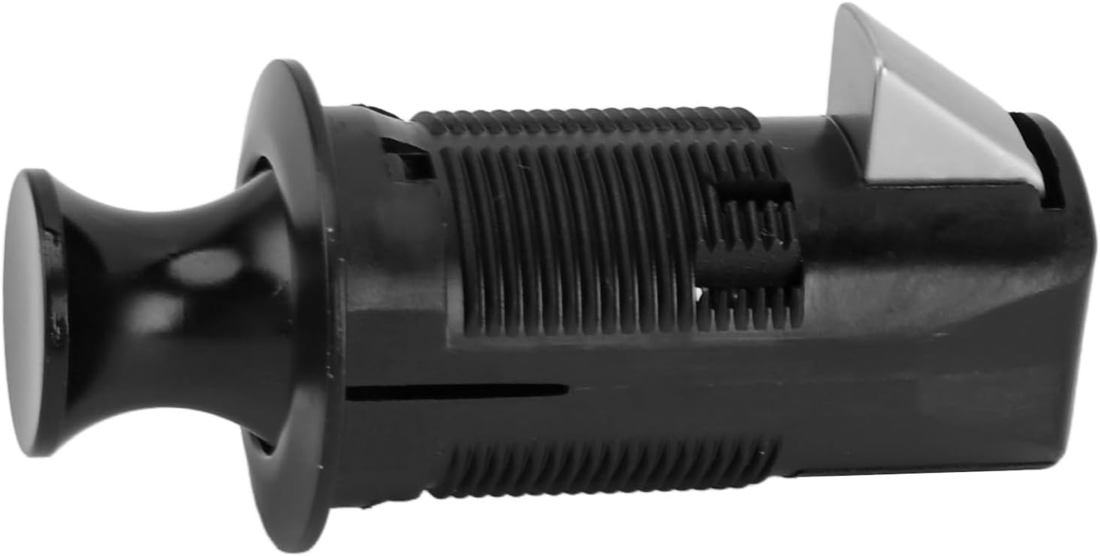 Round Button Zinc Alloy ABS Cabinet Lock with Push to Open Mechanism, Stylish Design for Rvs, Yachts, Furniture Cabinets, Quick Installation without Drilling (Black) - Chrome image number 3