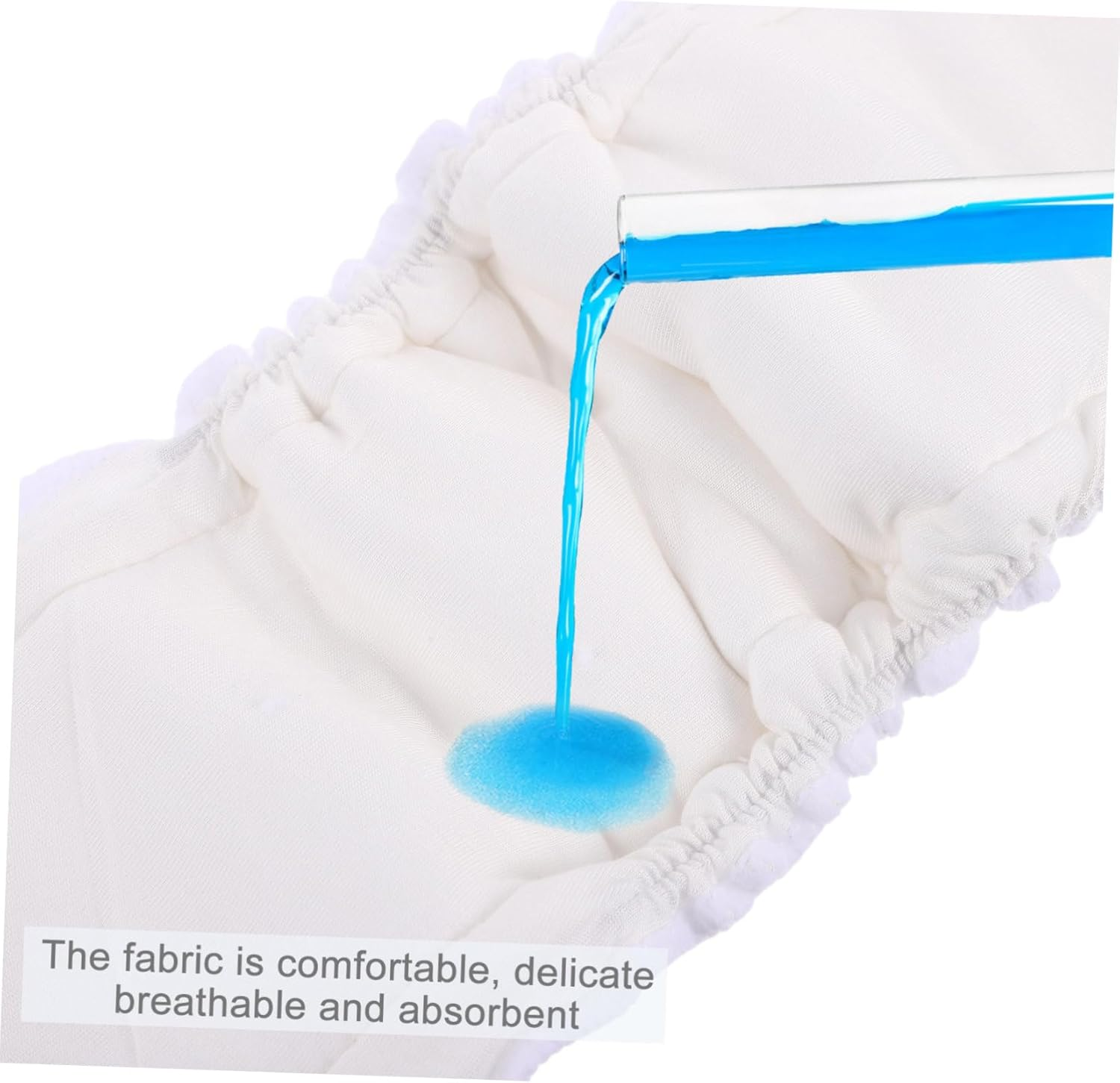 MERRYHAPY 6Pcs Bamboo Fiber Diaper Pad Washable Reusable Absorbent Inserts for Diaper Liners for Cloth Nappies image number 3