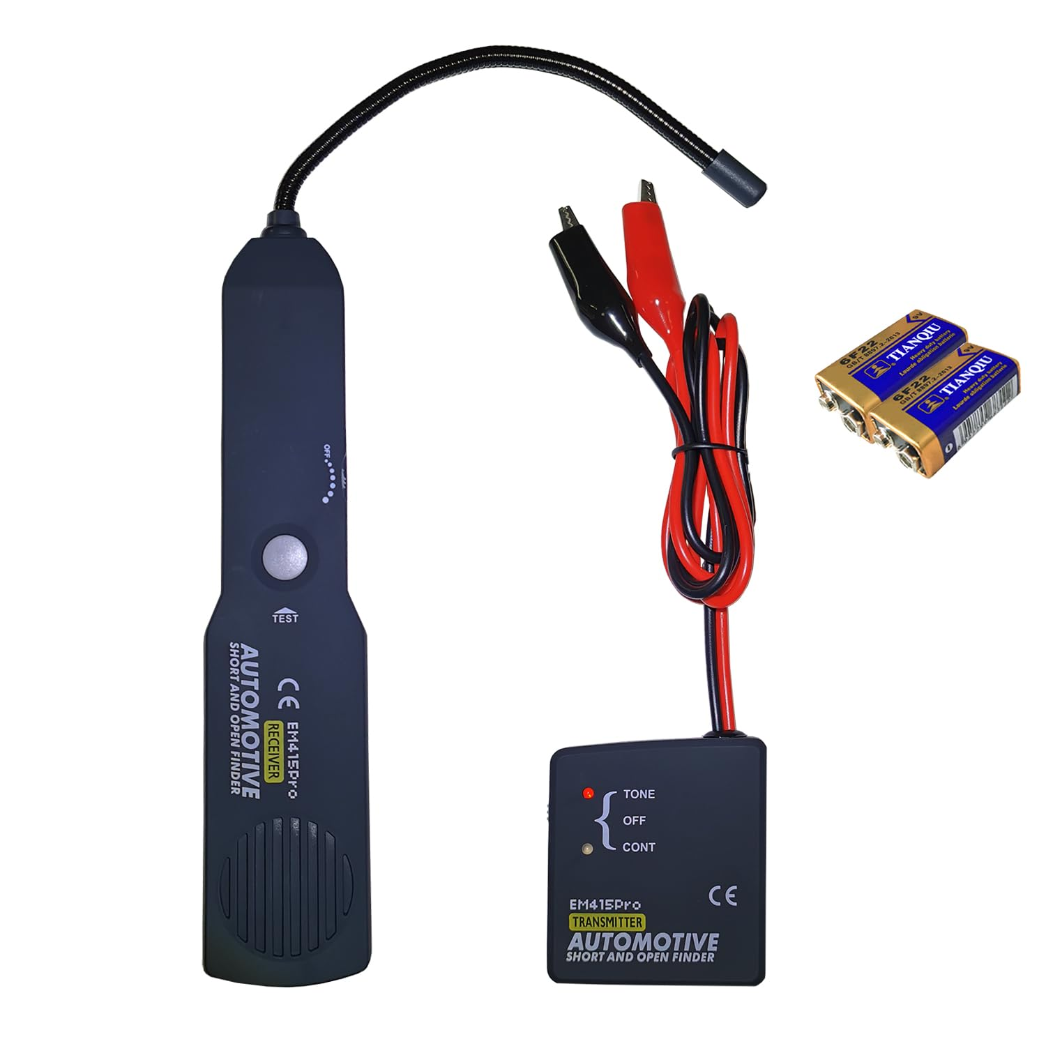 Automotive Short & Open Finder Electrical Circuit Tester Cable Wire Breaker Tracker Generator Circuit Finder Detector Tone Generator Circuit Fault Finder DC 6-42V Car Diagnostic Probe Tool