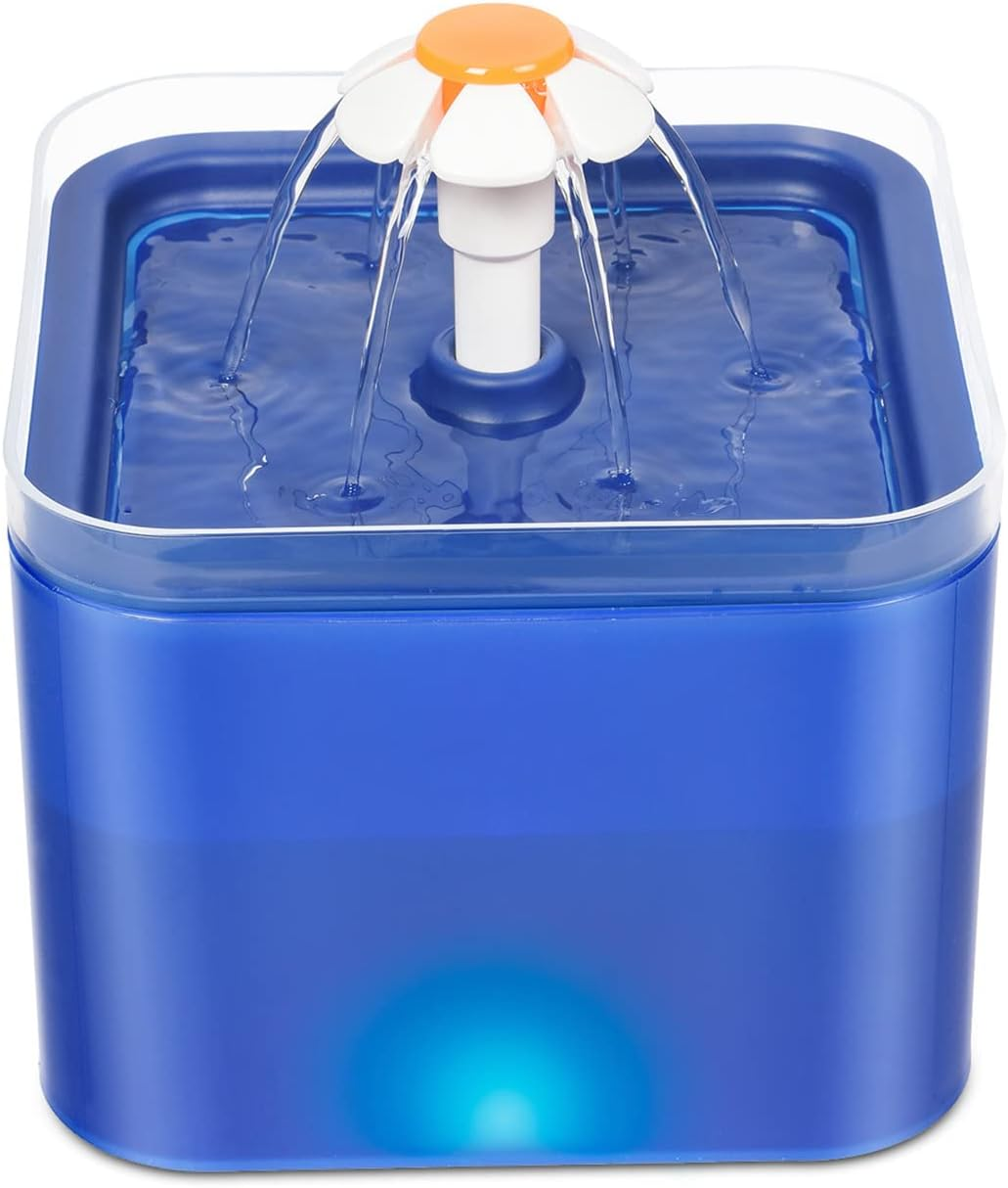 Pet Water Dispenser Flower Head Puco for Cat Fountain Replacement Flower Nozzle for Head for Dogs round Cubic Stainless Steel Top Water Dispenser Yellow image number 1