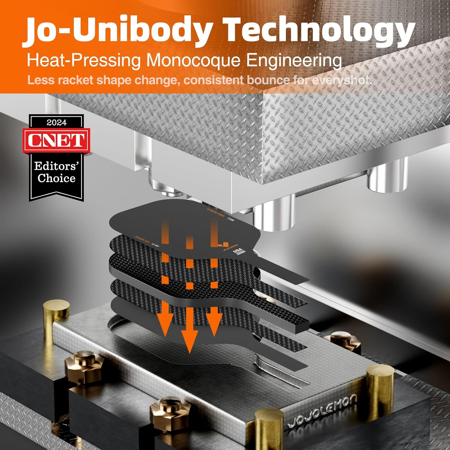 JOJOLEMON Pickleball Paddles, Carbon Fiber Pickleball Paddle with a 16Mm Shark Power Polymer Core, the Pickleball Rackets Designed for Ultimate Spin & Consistency - Gray - Carbon Fiber image number 5