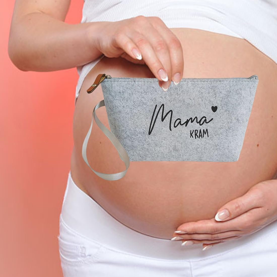 OUDQFCJ 2 Pieces Gifts for Expectant Mother Birth Baby Item Expectant Mum Gifts for Pregnant Mother Baby Shower Gifts for Mum Bag with Zip image number 2