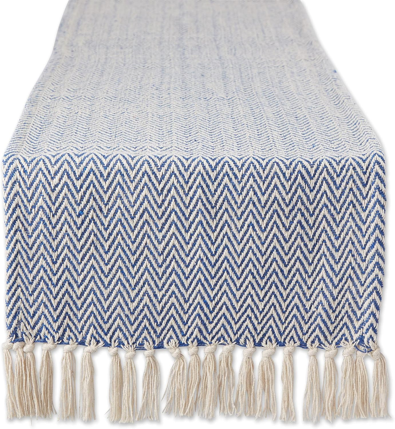 DII Woven Basic Tabletop Collection, Chevron Table Runner, 15X108, Stone