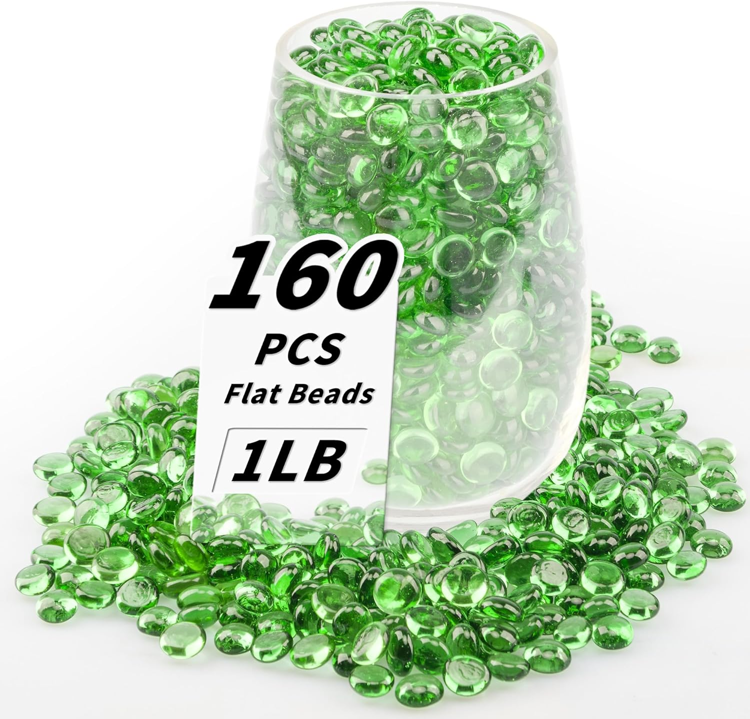 1 LB Purple Flat Glass Beads, 160-180PCS Small Glass Marbles, Mini Flat round Pebbles for Vase Filler and Floral, Fish Tank Rocks Decorative Gemstones for Home and Aquarium D&eacute;cor - Blue image number 5