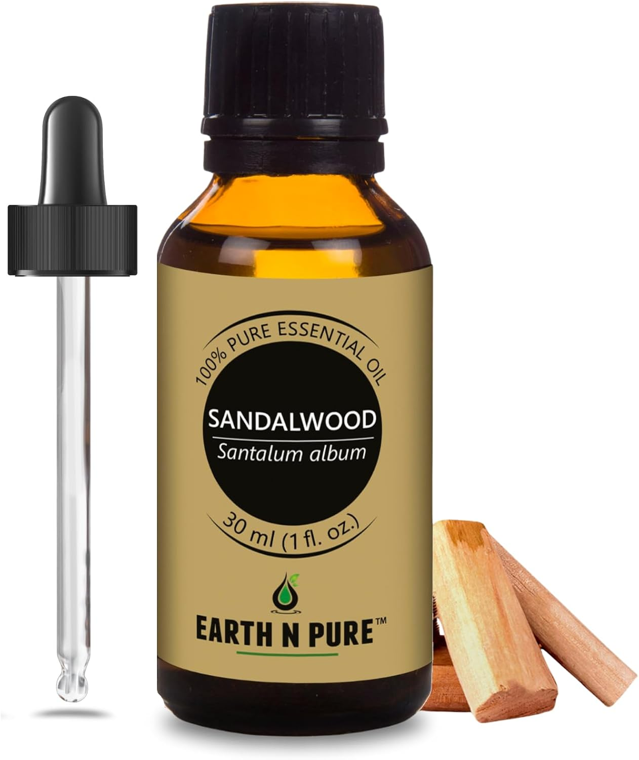 Earth N Pure Sandalwood Essential Oil (Chandan Oil) | 30 Ml | 100% Pure, Undiluted, Natural & Therapeutic Grade-Bright, Clean, Flawless Skin, Ideal for Diffusers image number 1