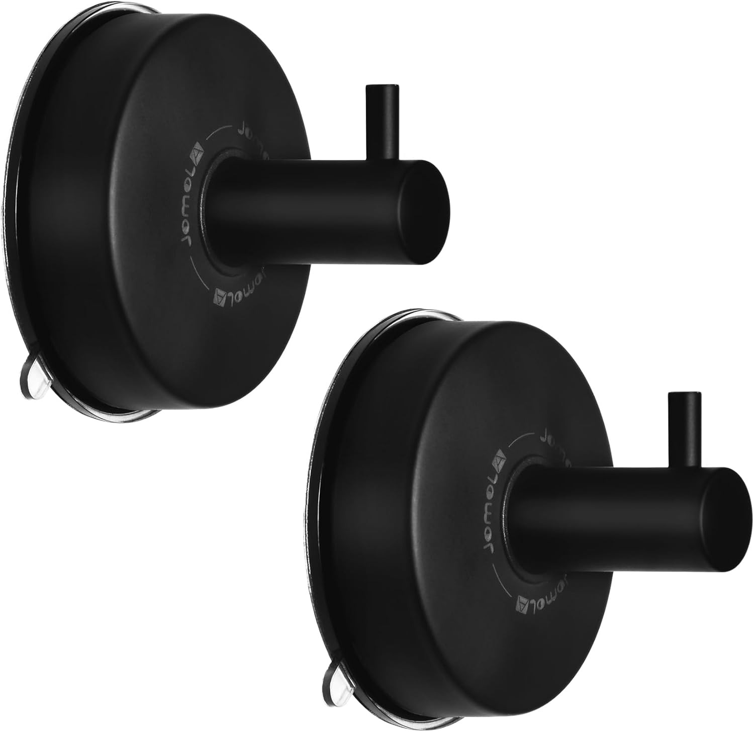 JOMOLA Suction Cup Shower Hooks for Hanging Towel Suction Hook for inside Shower Stainless Steel Coat Hooks Wall Mounted Kitchen Utensil Stainless Steel, Brushed Gold, 2PCS