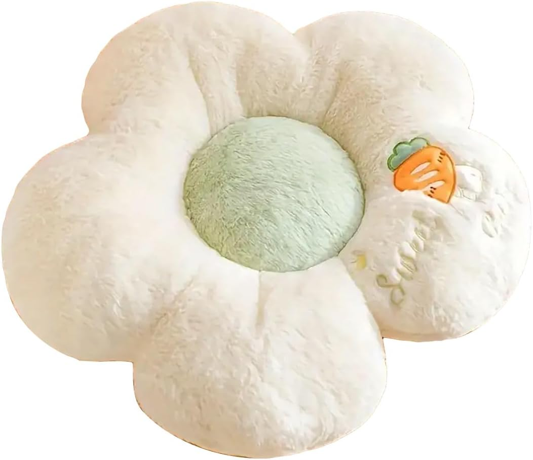 AIMALL Sunflower Flower Cushion for Classroom, Office Chair - Comfortable, Cute Summer Lazy Seat Cushion, 19.7 Inch Diameter