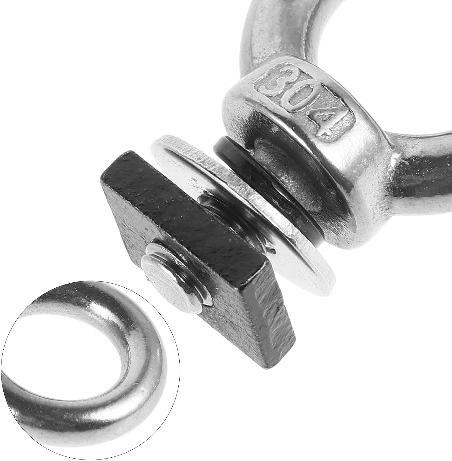 Roof Rack T Slot M8 Tie down Anchor Bolt Stainless Steel Eye Ring for Trailer Tie down Accessories and Roof Top Tent Mounts image number 4