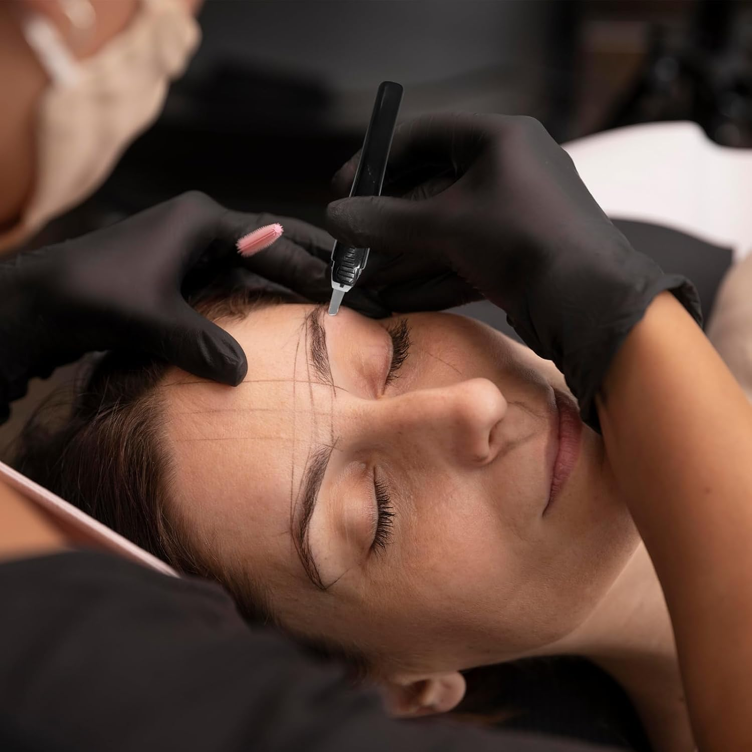 WELANE Professional Eyebrow Tweezer, 1 PCS Stainless Steel Slant Tip Tweezer for Facial, Brow, Ingrown Hair Removal (Black) image number 5