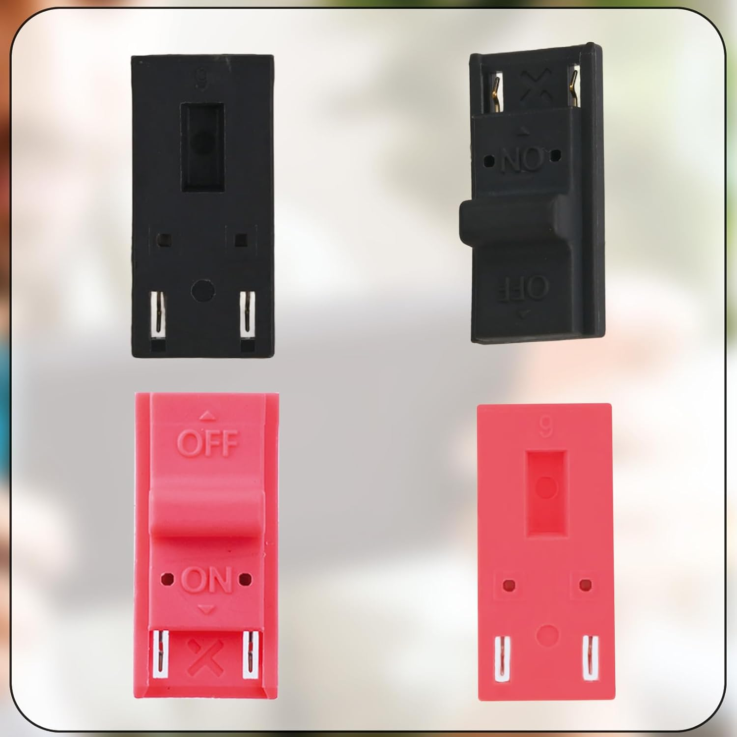 2Pcs RCM Jig Tool for Switch Console, Durable Plastic RCM Loader Clips Short Circuit Tool for Modding & Recovery Mode (Red, Black) image number 4