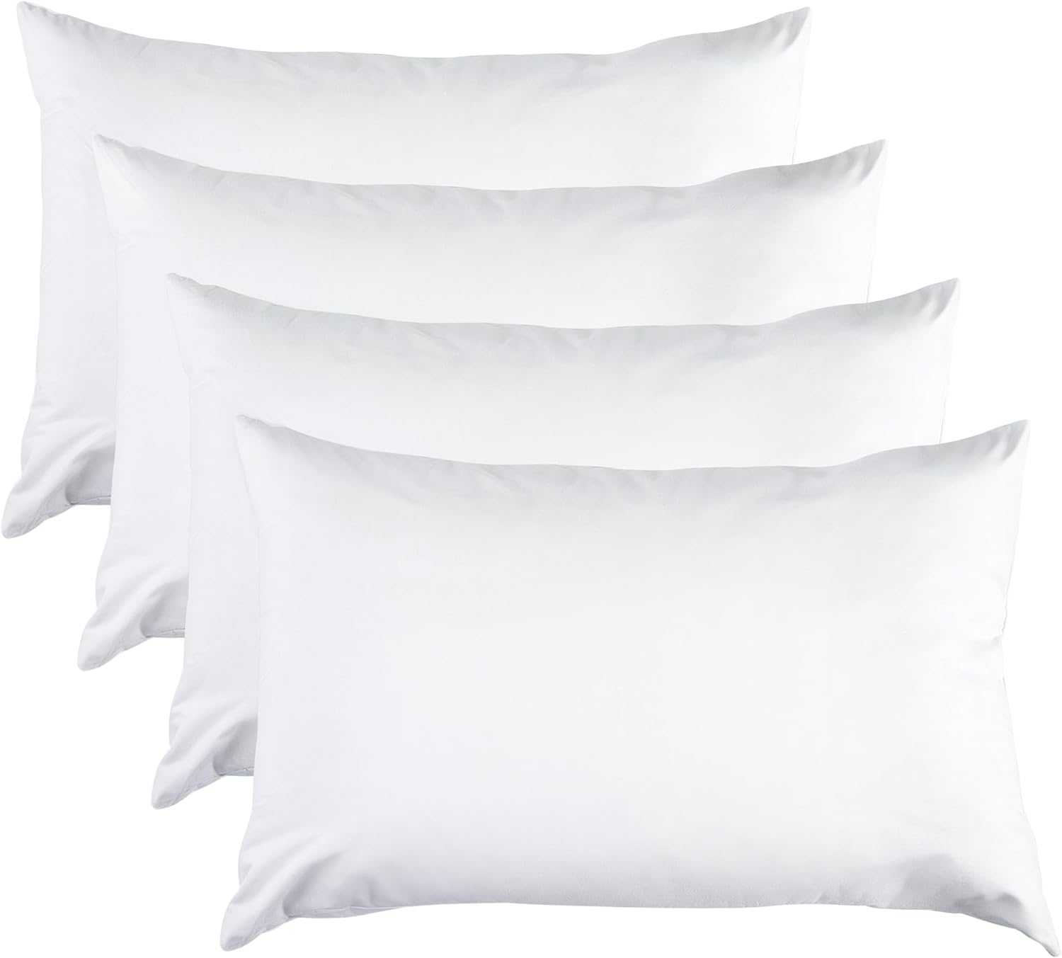 Hacienda 100% Cotton Pillows with Hypoallergenic Fabric, Antibacterial Protection, Cooling Technology, Soft & Supportive for Comfortable Sleep &ndash; 4 Pack image number 1