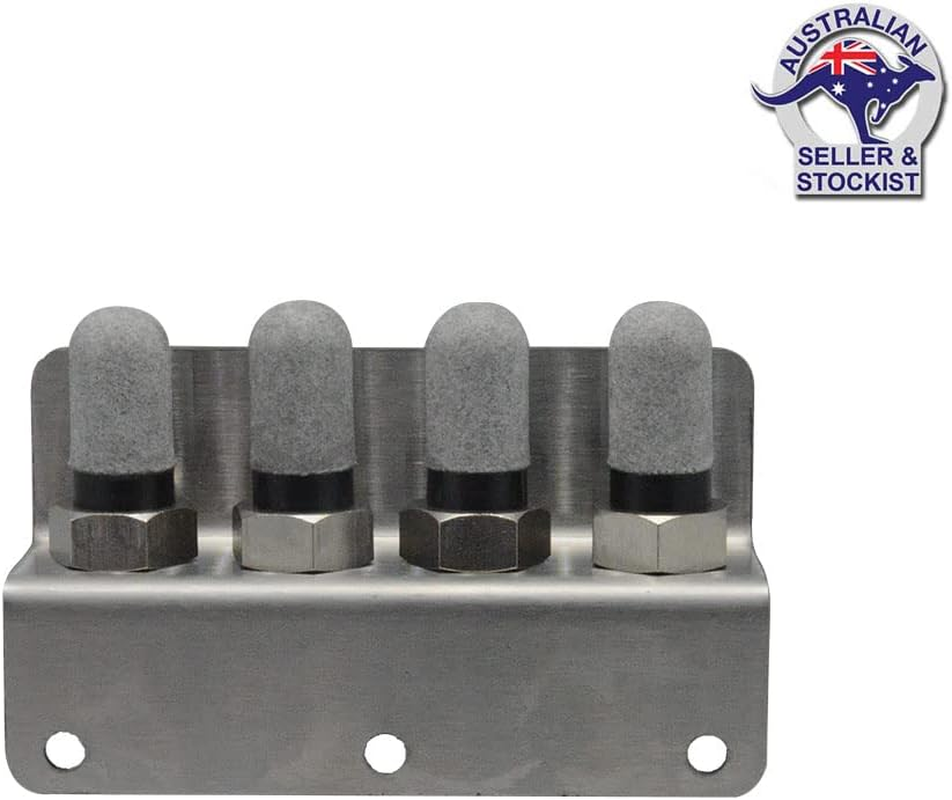 Universal 4 Port / 4 Point Diff Breather Kit Black for Toyota HILUX N70 KUN26R, KUN26 image number 4