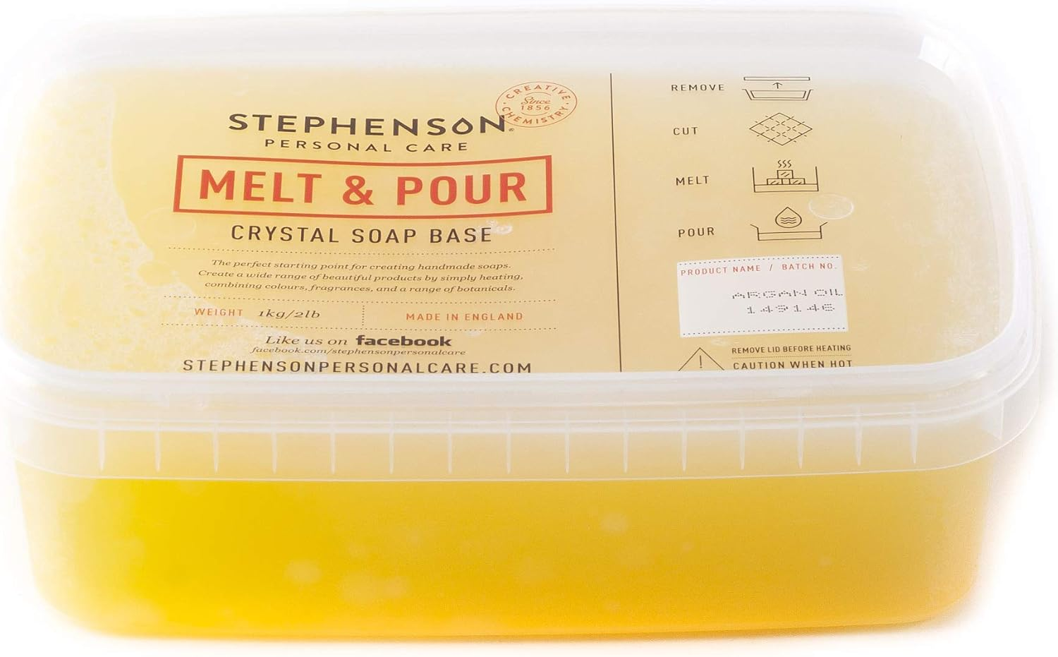 Melt and Pour Soap Base - Argan Oil SLES & SLS Free - 1Kg