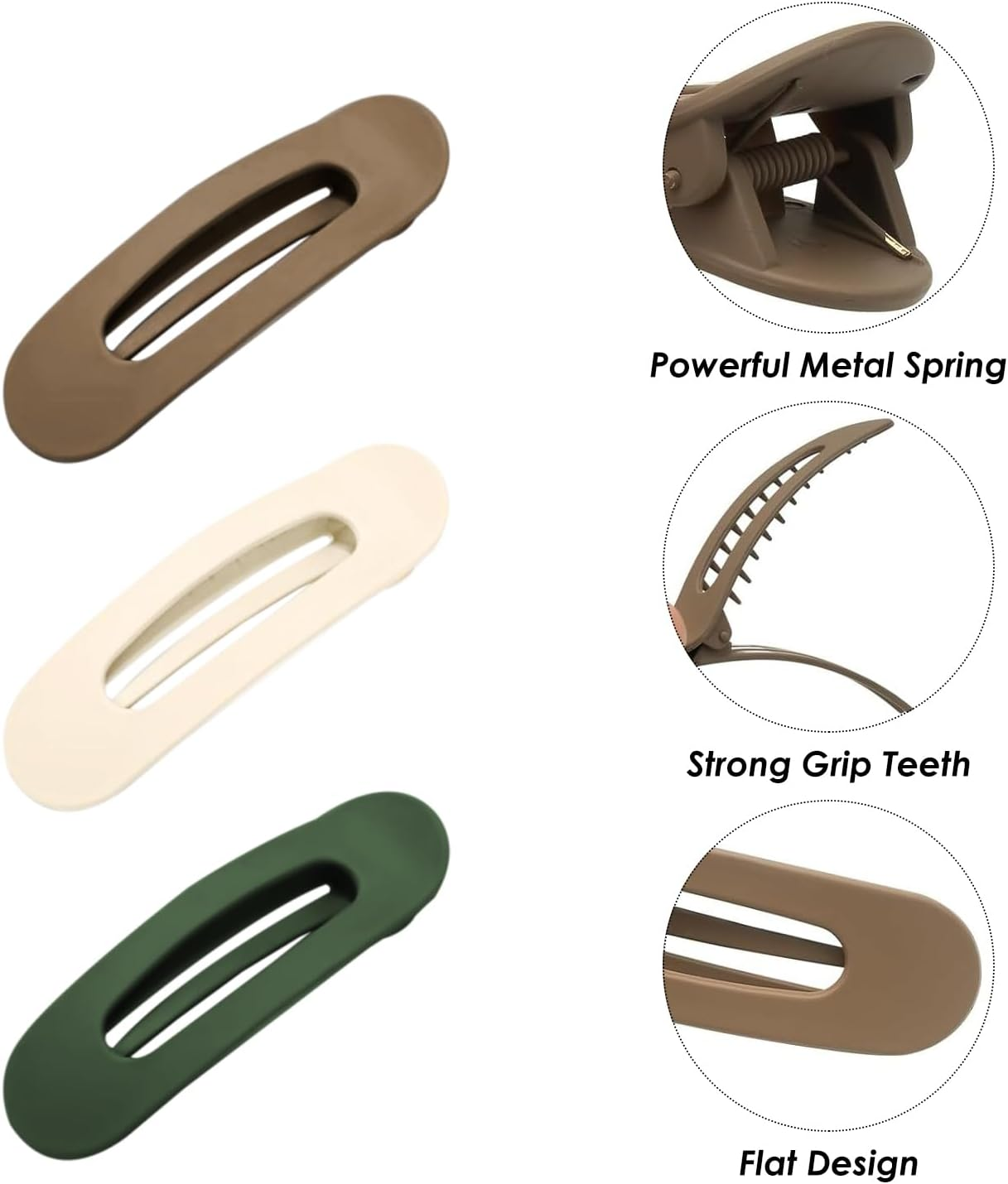 3 Word Clips, 3 Flower Clips, Simple and Versatile Hair Pin, Braided Hair Accessory, Headpiece, Hairstyle Fixed Accessory. image number 4