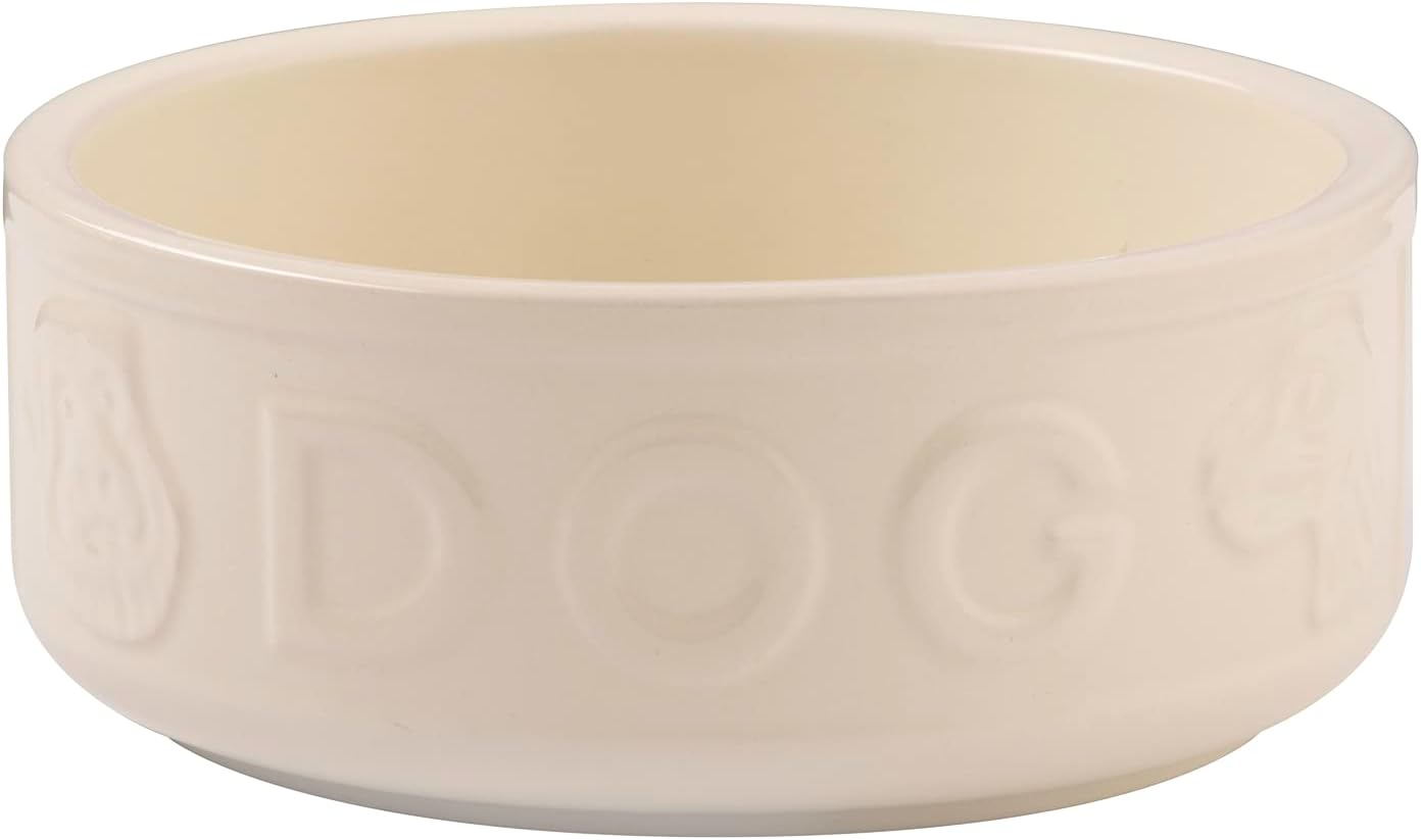 Mason Cash Grey Lettered Dog Bowl 15 Cm