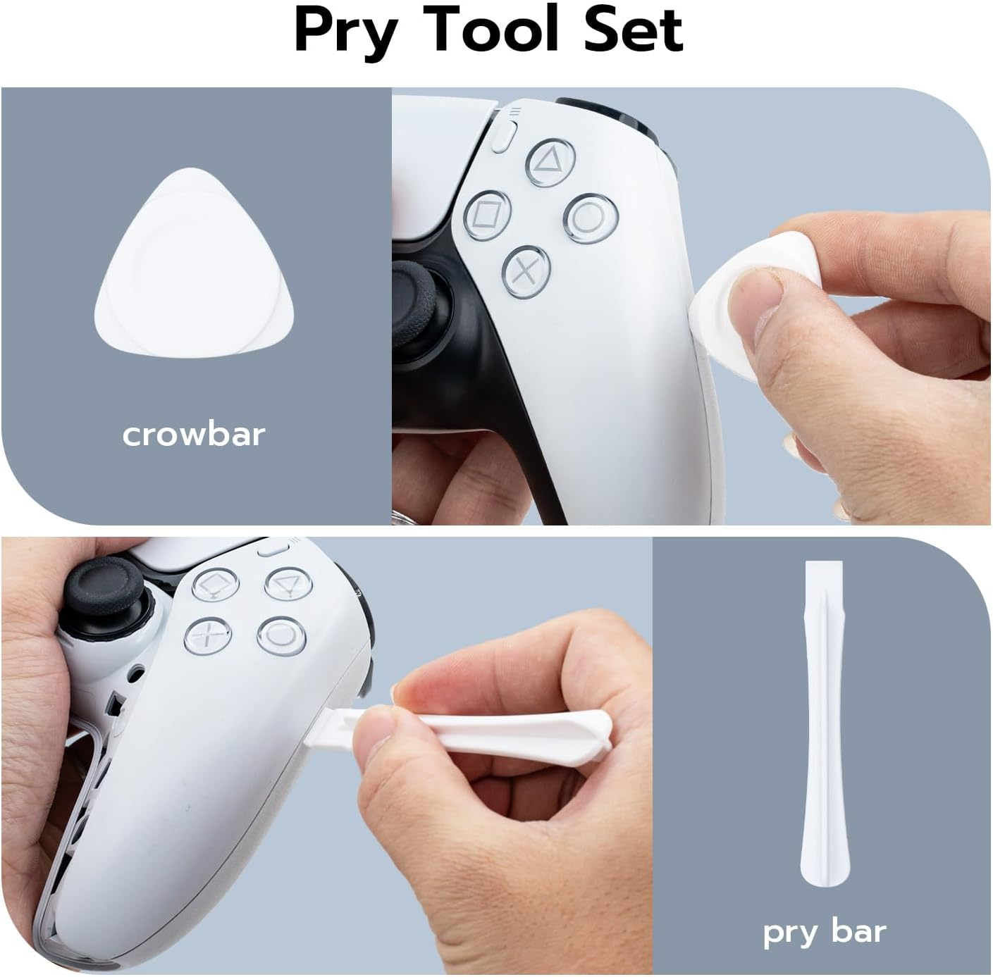 Mcbazel TMR Joysticks Replacement for PS5 Controller-Advanced Sensor Joystick Repair Kit with 3D Thumb Caps,Tools & Screws,For Dualsense/Edge Controller image number 5