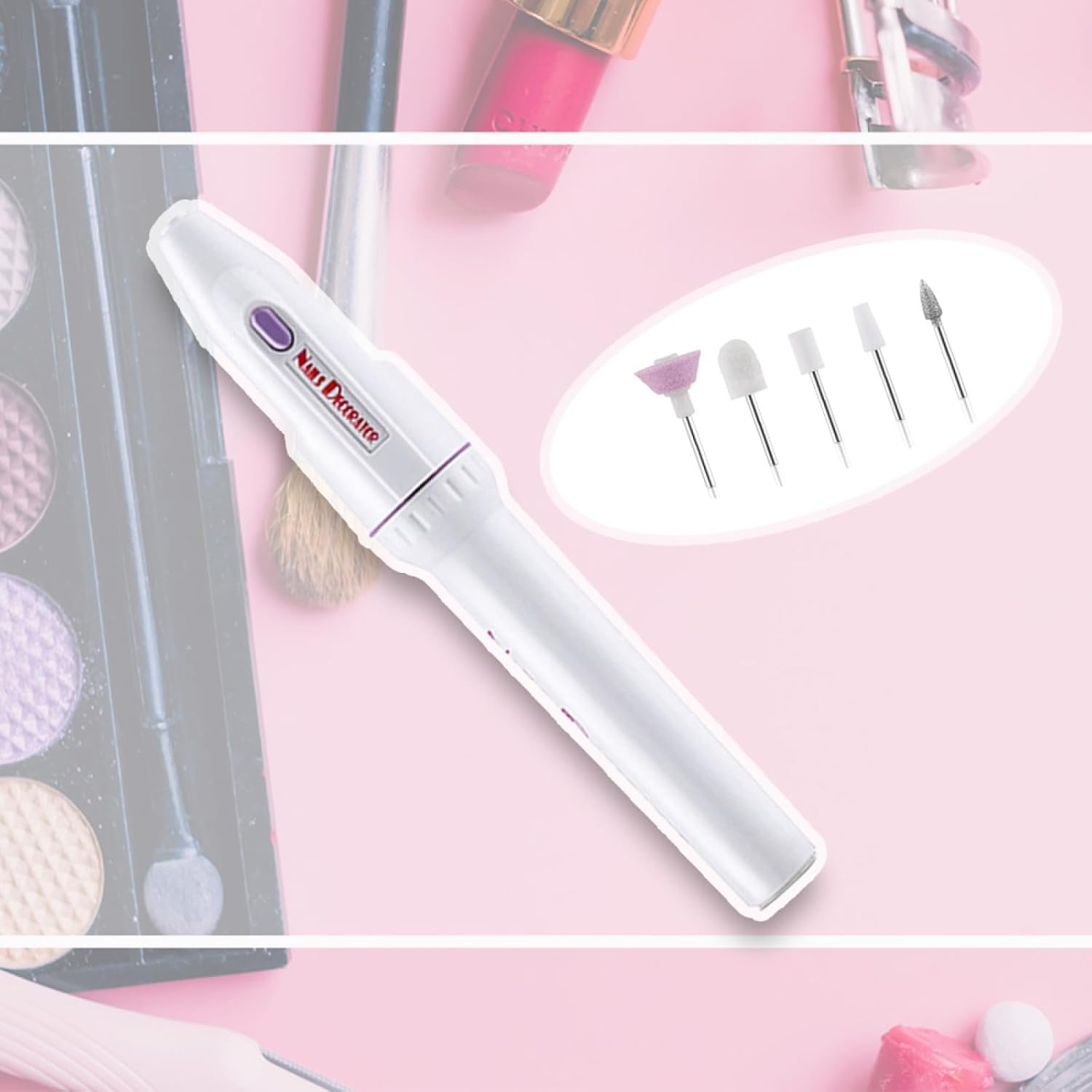 Labymos Portable Electric Nail File Machine for Nails Gel Nails Kit Nail Drill Bits Mani Kit Pedi Tools Best Gifts for Women Girls