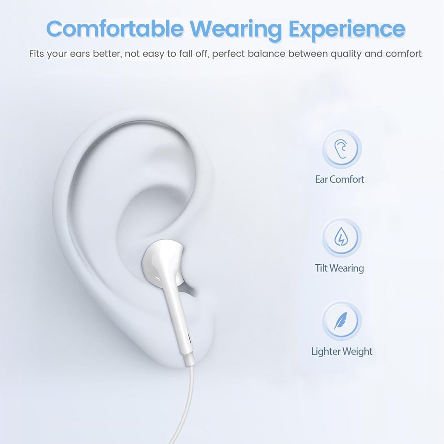 2 Packs for Iphone Headphones Wired Earbuds Earphones Noise Reduction with In-Line Microphone & Volume Control Hifi Stereo Headsets Compatible with Iphone 14/13/12/11/Xr/Xs/X/8/7/Se/Pro/Pro Max image number 6