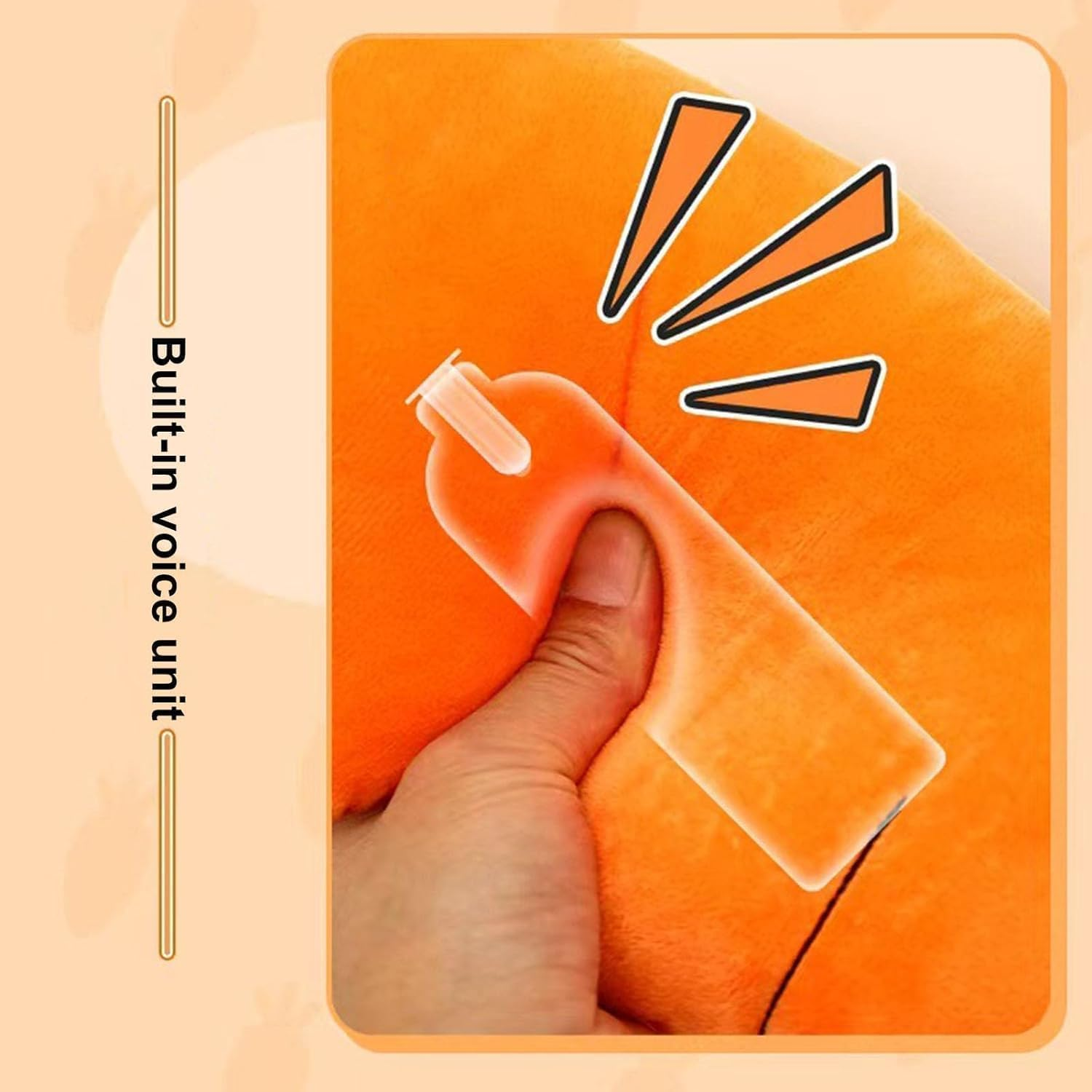 Wyjuan Crinkle Dog Toy for Small, Medium, Large Breeds, Cute Carrot with Soft Squeaker, Best Pet Supplies Carrot Shape Pet Plush Toy with Sound, Bite-Resistant Soft Comfortable Dog Squeak Toys