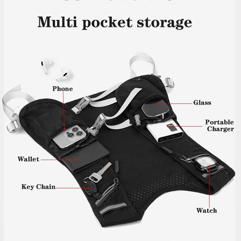 Running Water Vest , Backpack with 2L Bladder Hydration Bag for Men Women image number 6