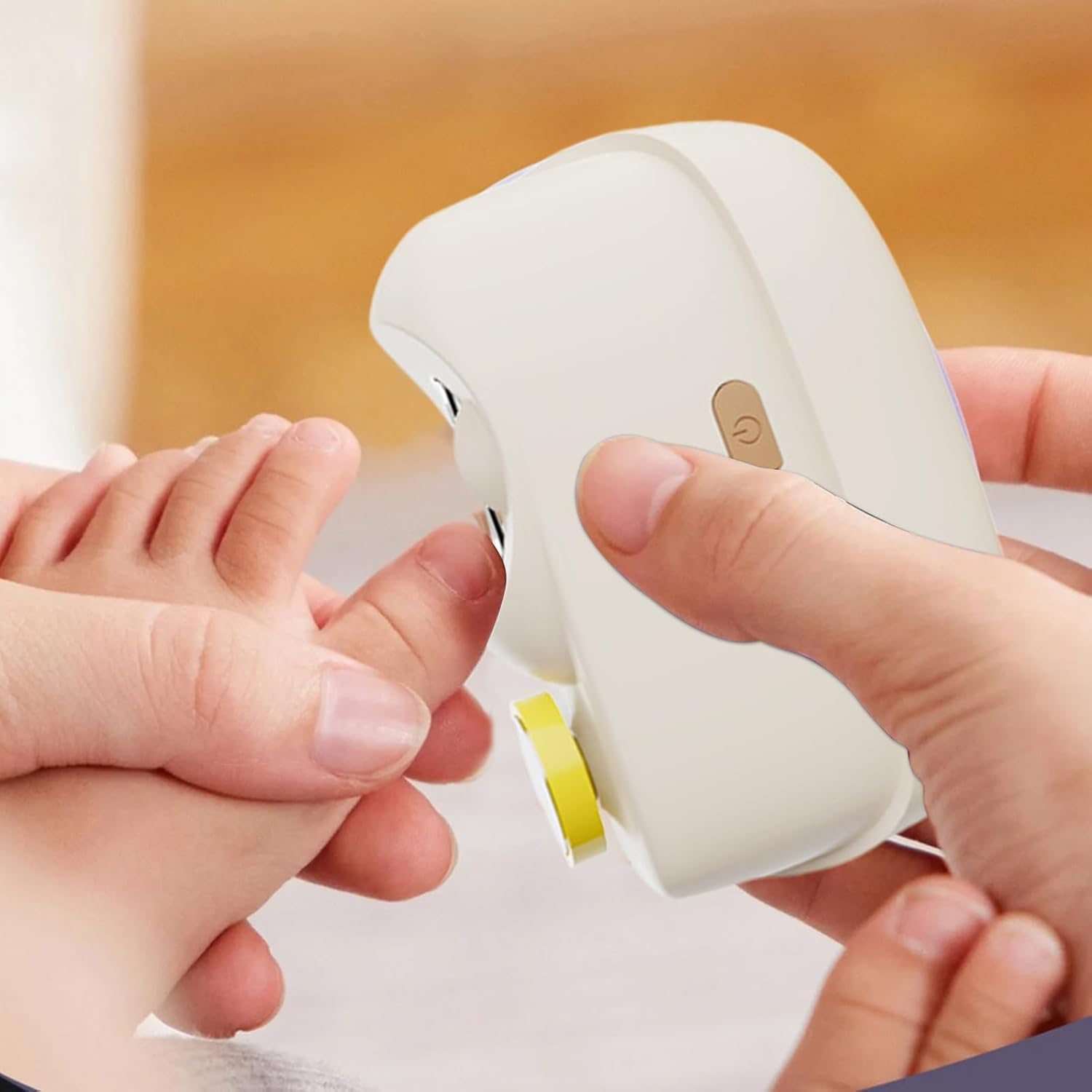 Nkmifeg Electric Toenail Clippers - 2 Speeds Portable Safety Polisher | with LED Light Electric Toenail Clippers for Seniors Fingernail Scraps Storage Design - for Women, Men, Senior, Children, Kids, - Black image number 6