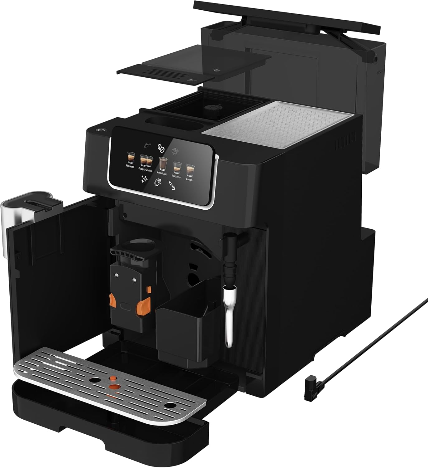 Beko Caffeexperto Bean to Cup Coffee Espresso Machine CEG7302B | Black | Colour Touch Screen Display | 2L Capacity |19 Bar Pressure | 2 Coffee Nozzles & Milk Frother image number 2