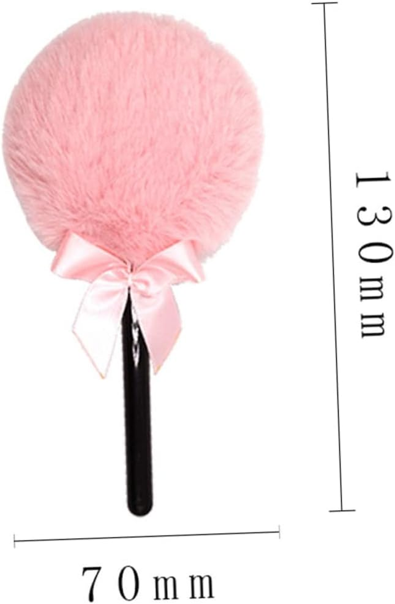Fokmuaex 2Pcs Soft Lollipop Shaped Body Powder Puff with Handle - 7Cm Dust Powders Applicator for Women and Girls image number 1