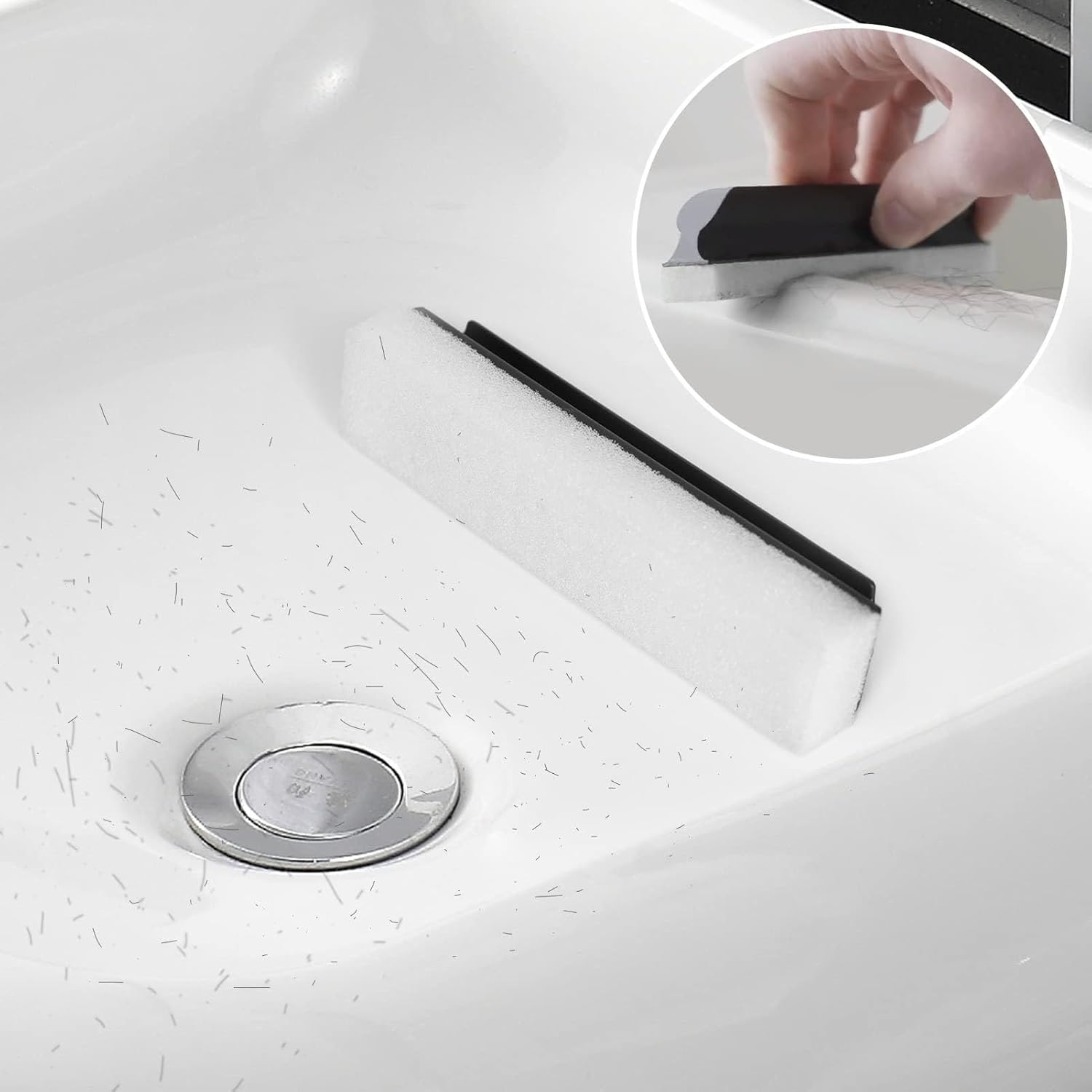 Beard Cleaner with Sink Washing Brush for Wash Sink, Remove Beard Hair and Debris, Easy to Use, Lightweight for Home and Travel image number 1