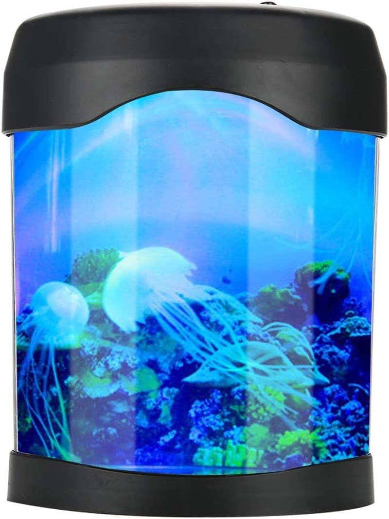 Gift Mini Fish Tank, Desk Aquarium, for Office Desk Bedroom Bar Home image number 3
