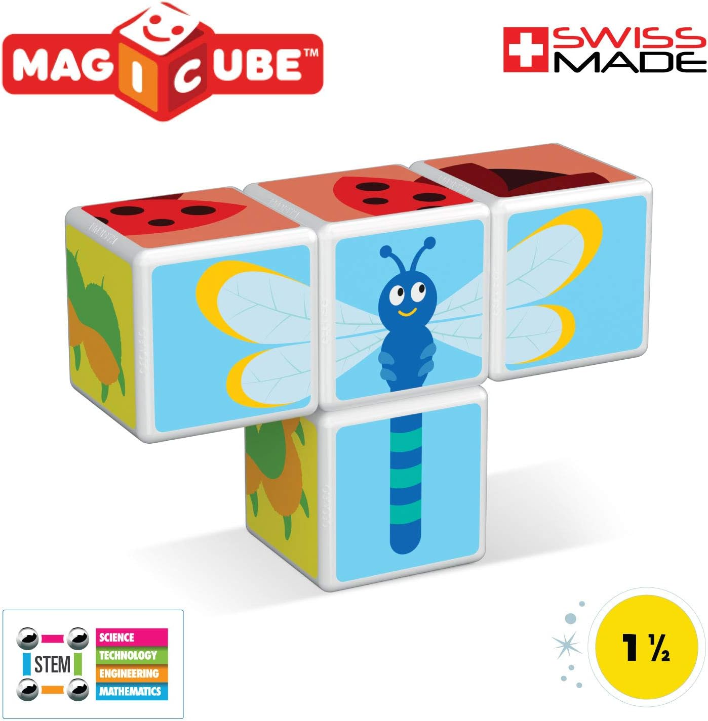 Geomag Magicube 121 Insects - 4 Magnetic Cubes for Constructions image number 4