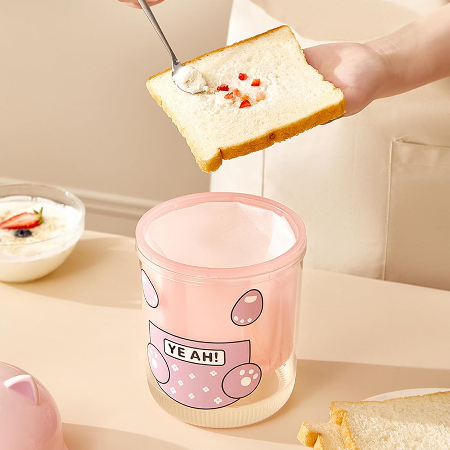 Yogurt Maker Strainer | Reusable Yogurt Filter with Cat Shape - Dustproof Safe Food Sieve Sifter for Coffee Milk Juicing Cooking Baking Tea Kitchen