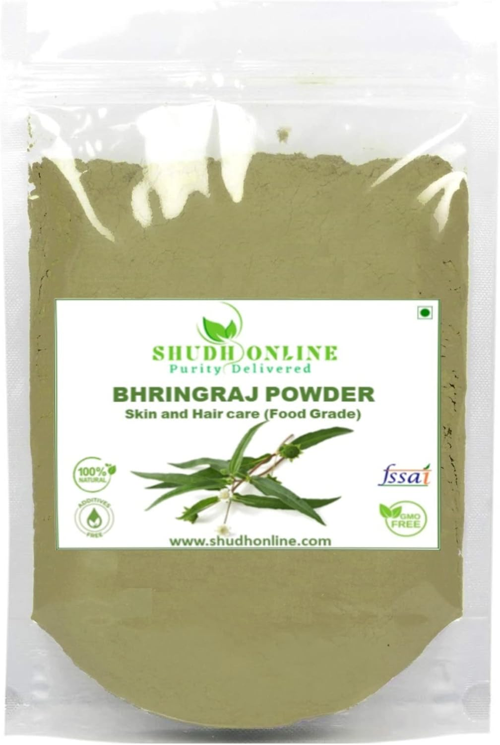 Organic Bhringraj Powder for Hair Growth, Skin and Eating (200 Grams) - 100% Natural, Eclipta Alba, Bringraj Powder, Bhringrajasava, Bringaraja image number 3