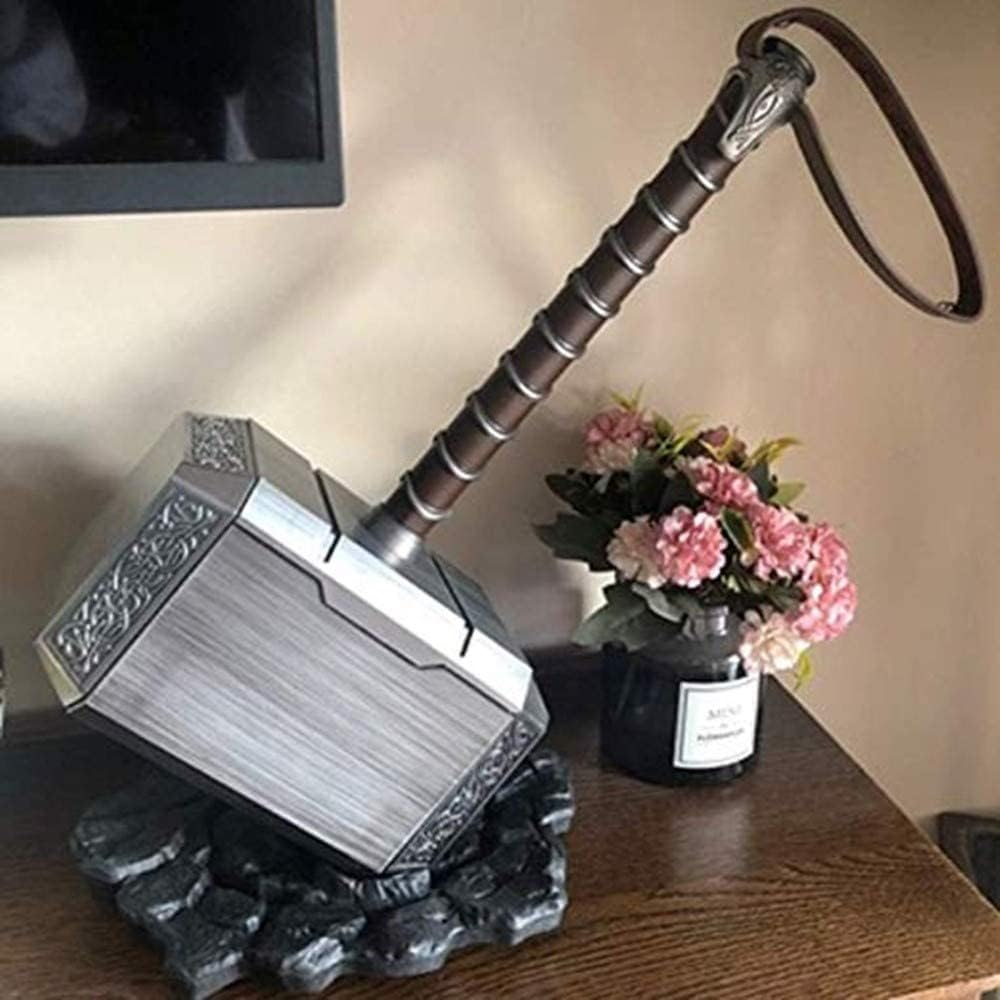 Damdos Halloween Prop 1:1 Thor'S Hammer Thunder Hammer+ Stand Base ABS Thors Hammer Cosplay Birthdays Gifts image number 1