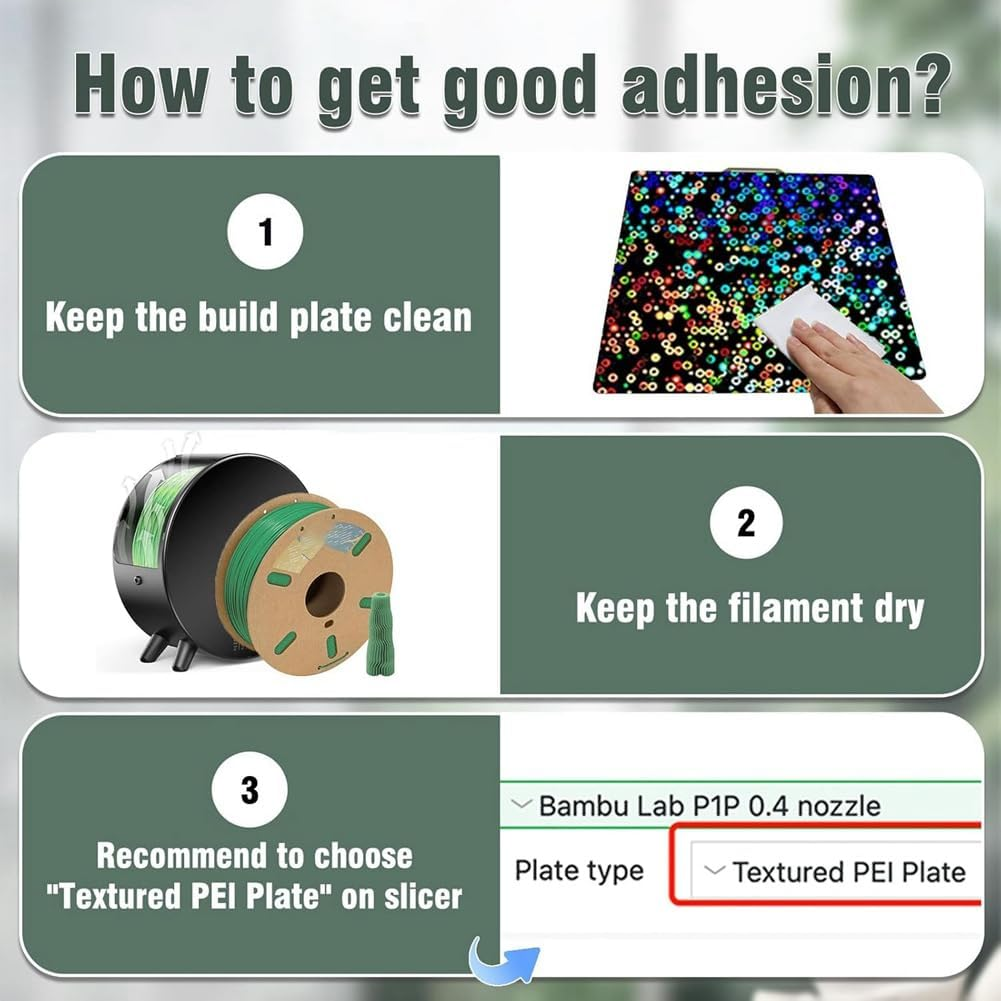 PEY PEI Build Plate for -Lab X1/X1C/X1E/P1P/P1S/A1 3D Printer,B image number 4