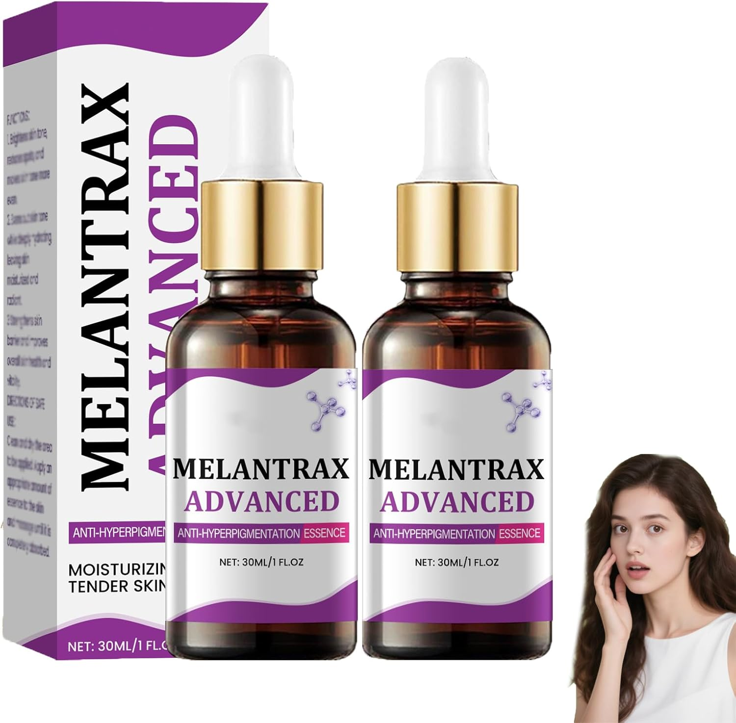 Advanced Anti-Hyperpigmentation Essence, Pigmentation Removal Serum for Spots Correcting, Reduces Hyperpigmentation to Even Skin Tone & Improve Pores, Hydrating and Brightening (3Pcs)