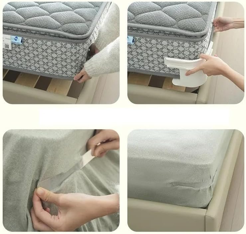 Bed Sheet Holders with Clips &ndash; Adjustable Elastic Straps for Corners | Limited Stock &ndash; Wrinkle-Free Bedding Grippers image number 1