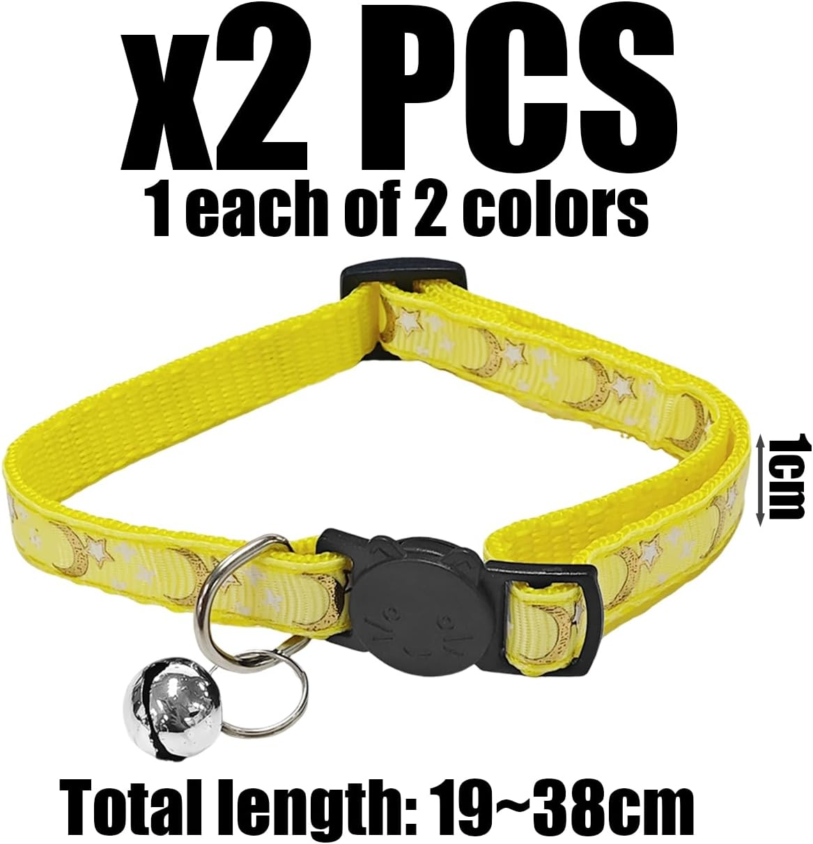 JDNFKG Pack of 2 Pet Bell Collars, Adjustable Design, Comfortable Cat and Dog Collar, Pet Supplies. image number 3