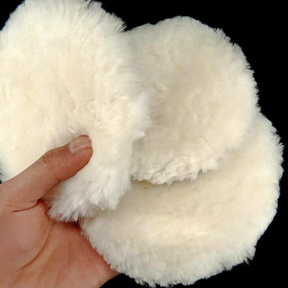 6Pcs 7-Inch Buffing Pads Car Bonnet Buffing Waxing Pad Kit Buffer Polishing Polisher Pad Wool Buffering Pads for Drill Body Repair Buffing & Polishing Pads image number 6