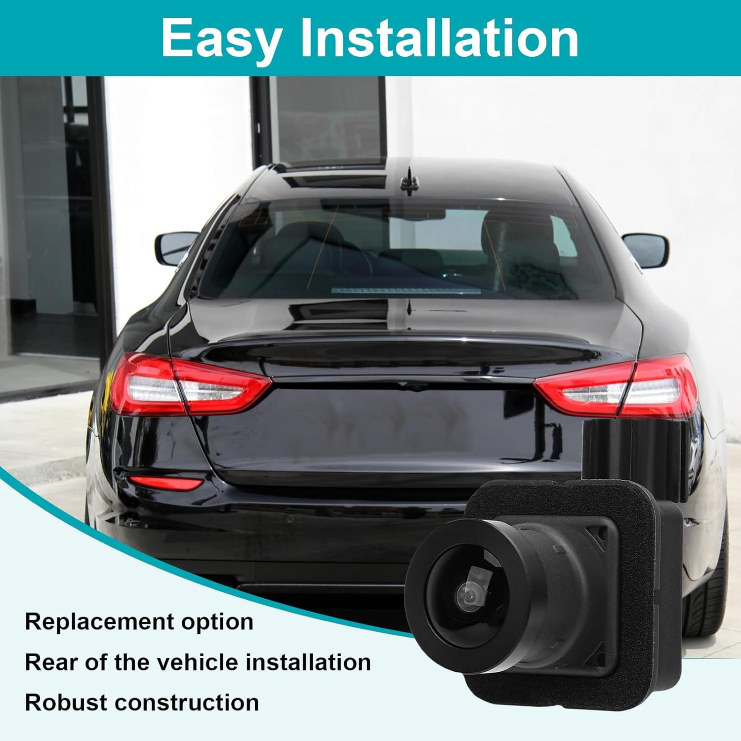 Generic Rear View Backup Back up Camera Fit for Quattroporte M156 S 2014-2022 Car Reversing Assist Replace, IP68 Rain Proof, Rear Monitor Parking Assistance Camera image number 5