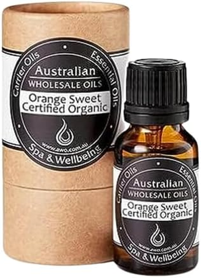 Australian Wholesale Oils Certified Organic Orange Sweet Essential Oil 15 Ml