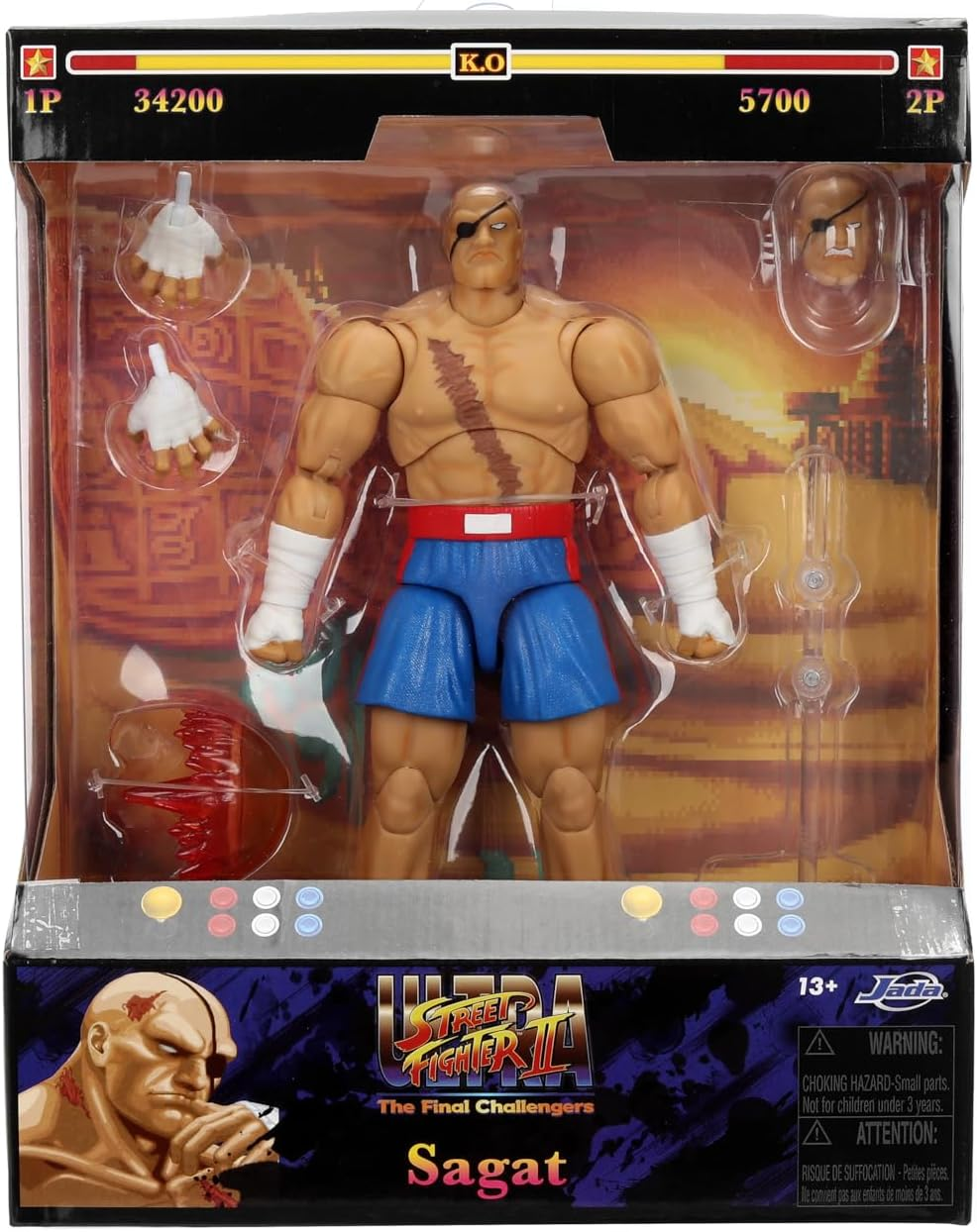 Jada Toys Street Fighter II - 6 Inch Sagat Figure image number 5