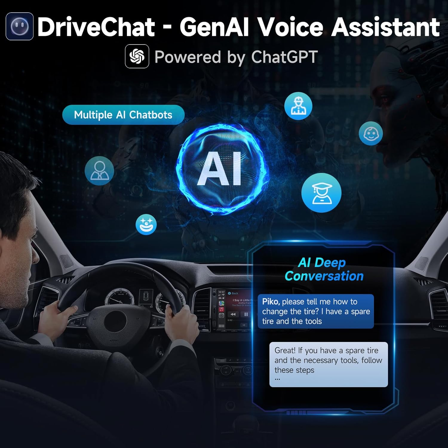 ATOTOZONE A5L Android Double DIN Car Stereo, Wireless Carplay Android Auto Head Unit, 7Inch Touchscreen Digital Media Receivers, Wifi/Bluetooth/Usb Tethering, 24Band EQ DSP, Mirrorlink, 2G+32G, FM/AM image number 5