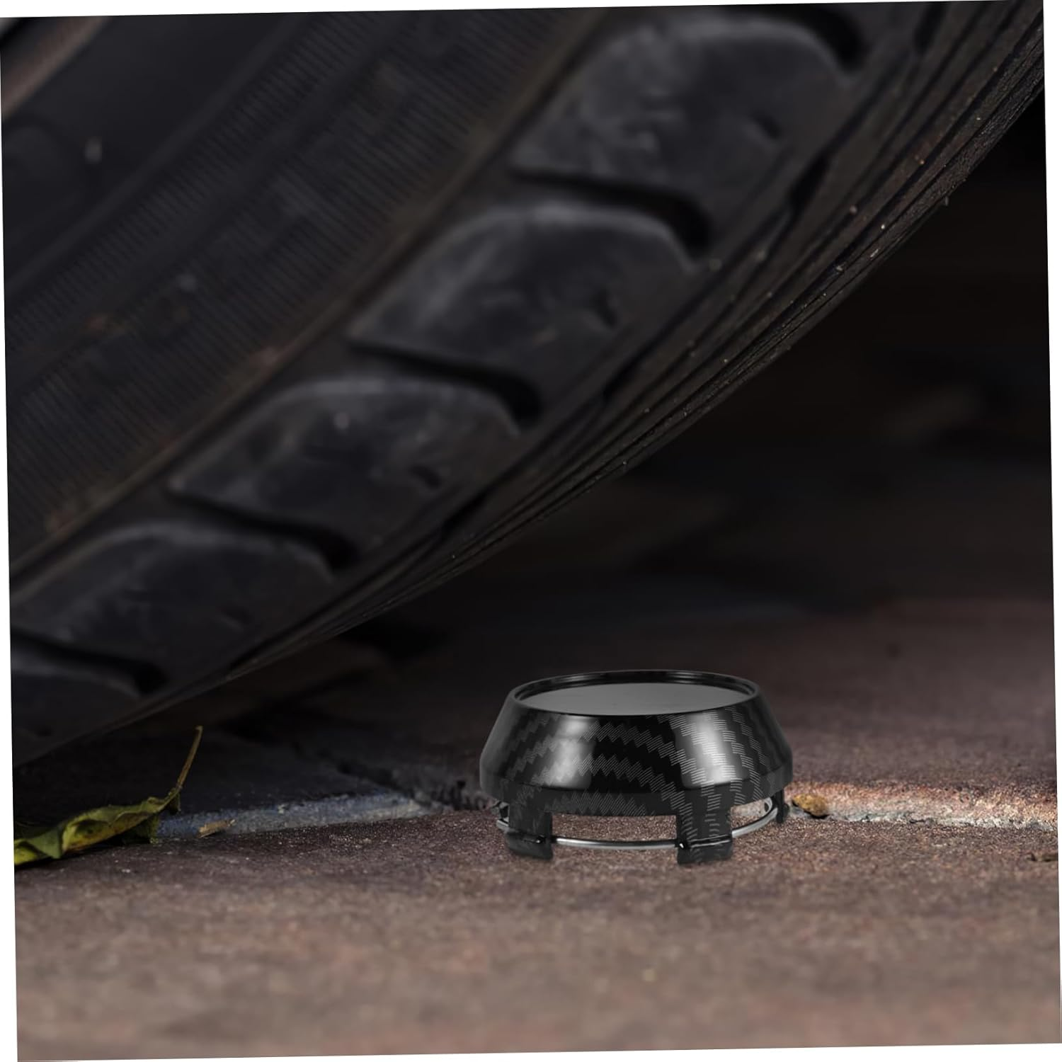 BESTOYARD 4Pcs Carbon Fiber Hubcaps Wheel Caps Center for Car Wheel Center Cover Raised Design for Enhanced Visual Appeal Vehicles image number 6