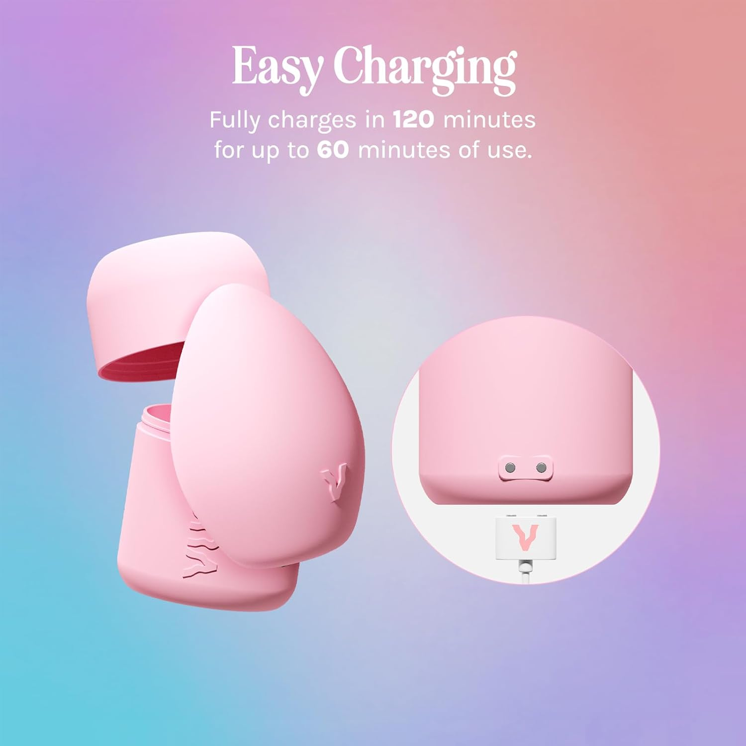 VUSH Plump Palm Vibrator &ndash; Mini Clitoral Stimulator & Personal Massager for Women, Soft Silicone Adult Toy, Waterproof Rechargeable Female Sex Toy, Travel-Size Vibrator for Sexual Wellness image number 2