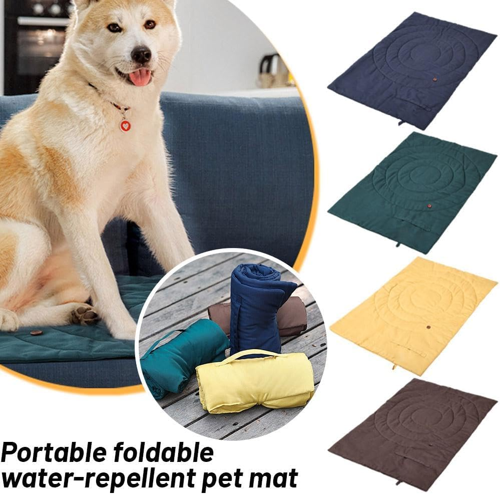 Portable Waterproof Dog Mat, Foldable Pet Bed for Indoor & Outdoor Use - Ideal for Travel, Camping, and Training, 39"X30" with Carry Bag - Durable, Washable, Lightweight image number 1
