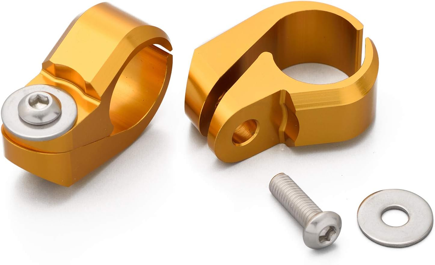 Daytona 99423 Aluminum Billet Motorcycle Clamp Bar, Accessory Cross Bar Shaft, 5.9 Inches (150 Mm), Gold