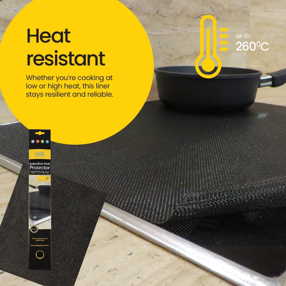 Nostik Reusable 48X58Cm Induction Hob Liner - Black
